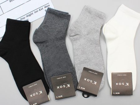 Wholesale Autumn and Winter New Business Simple Men s Solid Color Short Cotton Socks Sale