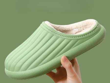 Wholesale New EVA Autumn and Winter Outer Wear Plush Warm Waterproof Thick-soled Anti-slip Cotton Slippers Fashion