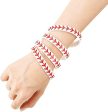 Wholesale 100pcs Softball Rubber Player Wristbands Bracelet For Sale