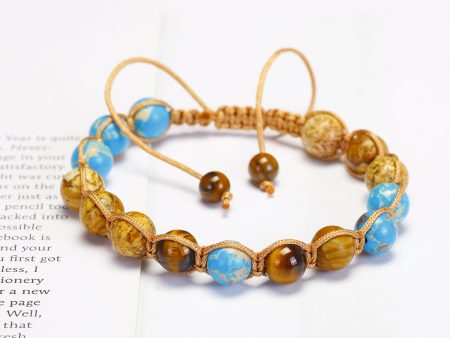 Wholesale 5PCS Natural Stone Bracelet Colorful Zircon Beaded Bracelets Online Sale