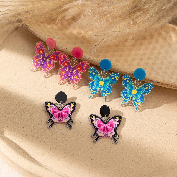 Wholesale Acrylic Butterfly Earrings on Sale