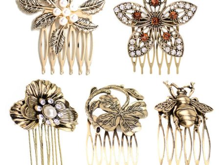 Wholesale vintage diamond hu die hair comb pearl hairpin For Sale