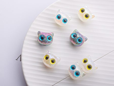 Wholesale 10PCS Vertical Hole Small House Acrylic Straight Hole Loose Beads Discount