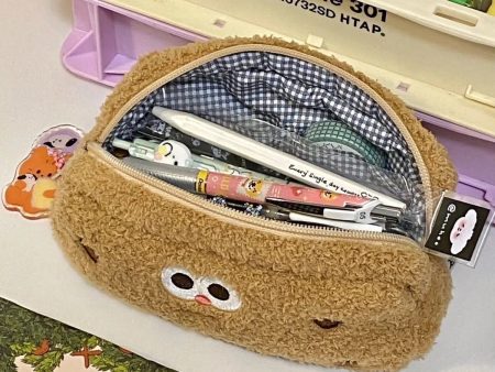 Wholesale Cookies Cute Large Capacity Plush Pen Bag For Discount