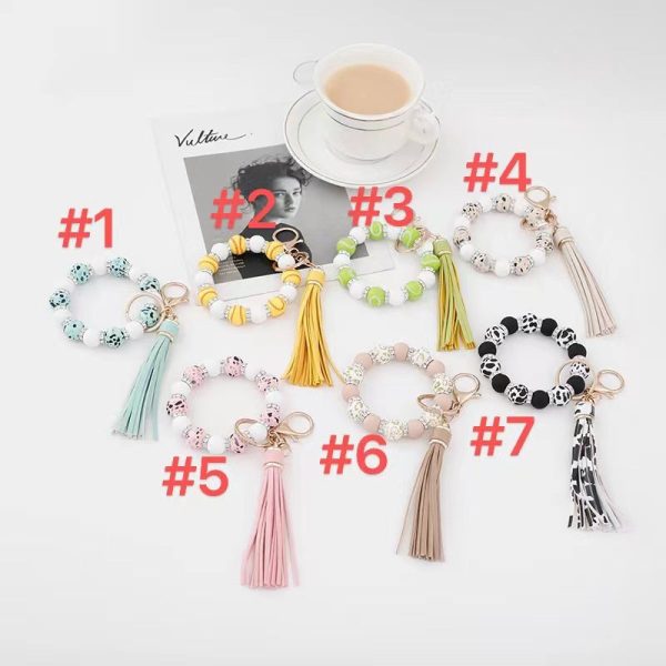 Wholesale 10pcs Halloween Ghost Butterfly Fairy Silicone Tassel Wrist Keychain For Sale