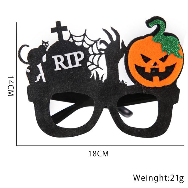 Wholesale Halloween Party Kids Adult Horror Props Skeleton Ghost Glasses Frame Sale