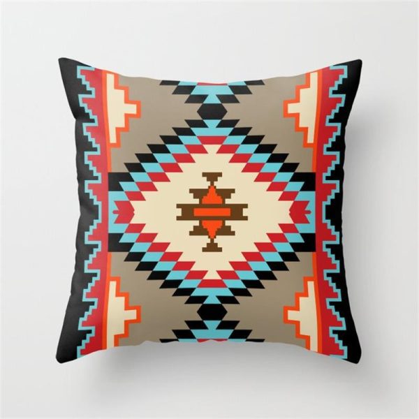 Wholesale Aztec Printed Ethnic Style Linen Pillowcases Discount