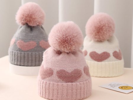 Wholesale Children s Winter Hat Fur Ball Knitted Hat Scarf Gloves Set For Sale