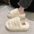 Wholesale 7CM thick-soled heel elastic band plush women to wear at home and outside.slippers Supply