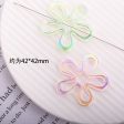 Wholesale 10PCS  Small Flower Large Wreath Vertical Hole Through Hole Acrylic Beads Cheap