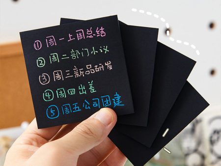 Wholesale Black Sticky Note Paper Hot on Sale