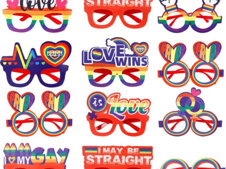 Wholesale party decoration supplies photo props rainbow glasses frame Sale