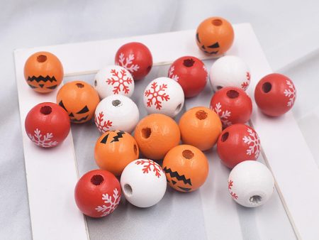 Wholesale 10pcs Christmas Wooden Beads Cheap