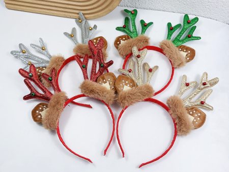 Wholesale 2023 Christmas Hoops Elk Christmas Tree Fabric Headbands Online