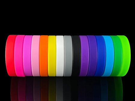 Wholesale 100pcs Sports Bracelets Grouped Printable Engraved Color-filled Rubber Bracelets For Sale