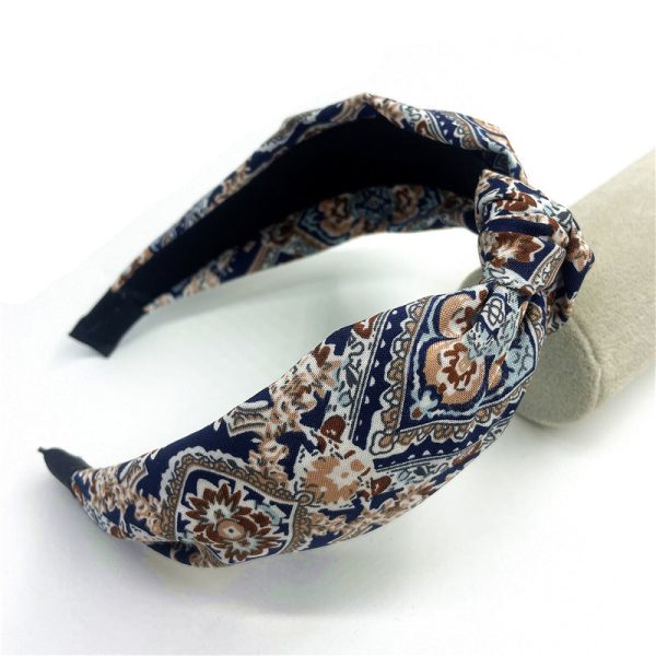 Wholesale Artistic Retro Geometric Fabric Print Headband Online