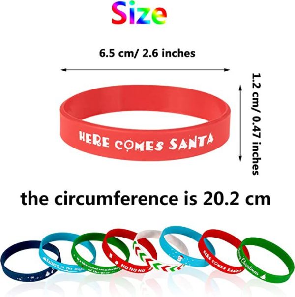 Wholesale 10pcs Christmas Silicone Party Gift Rubber Wristbands Bracelet Online Sale