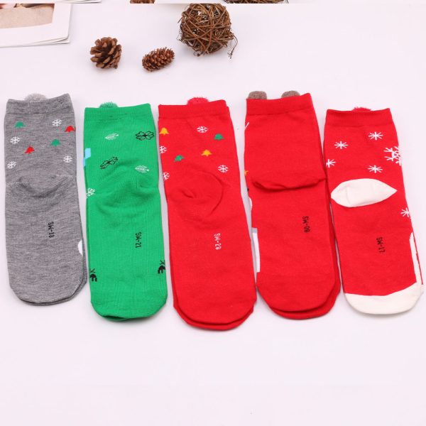 Wholesale Autumn New Christmas Elk Santa Claus Cotton Socks Online Sale