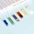 Wholesale Crystal Agate Irregular Flat Strip Pendant Necklace Supply