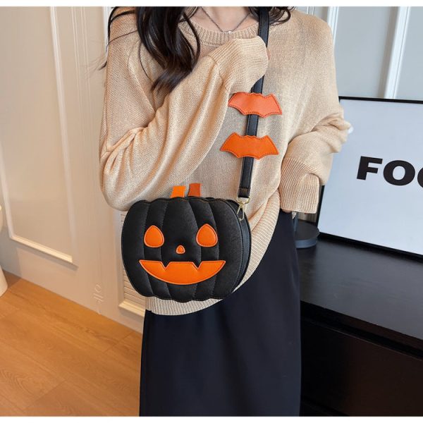 Wholesale Cartoon Halloween Funny Pumpkin  PU Bag Cheap