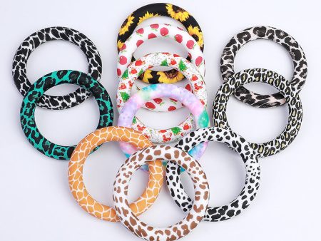 Wholesale 20PCS 65mm Leopard Print Silicone Ring Accessories Supply