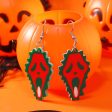 Wholesale 2023 Halloween Irregular Creative Multicolor Horror Acrylic Earrings on Sale