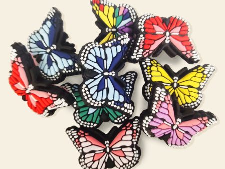 Wholesale 10pcs Cartoon Butterfly  Silicone Focal Beads Hot on Sale