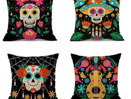 Wholesale Halloween Pillow Covers Skeleton Head Pillow Covers Online now