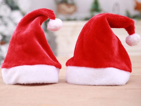 Wholesale Christmas Decoration Christmas Short Plush Hats Christmas Hats For Sale