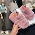 Wholesale 7CM thick-soled heel elastic band plush women to wear at home and outside.slippers Supply