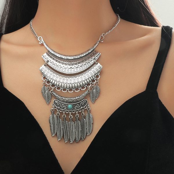 Wholesale Vintage Turquoise Alloy Necklace Choker Cheap