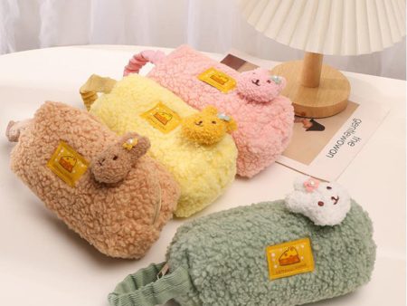 Wholesale Portable Lamb Wool Large Capacity Simple Pencil Case For Discount