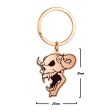 Wholesale Halloween Stainless Steel Skull Bull Head Keychain Discount