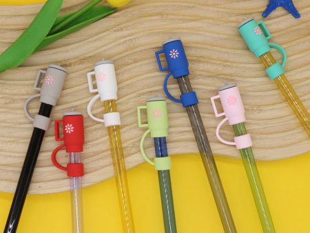 Wholesale Silicone 10mm Straw Cap Color Tea Cup Straw Tube Cap Online now