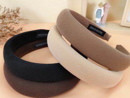 Wholesale Autumn and Winter Solid Color Fabric Hair Bands For Sale