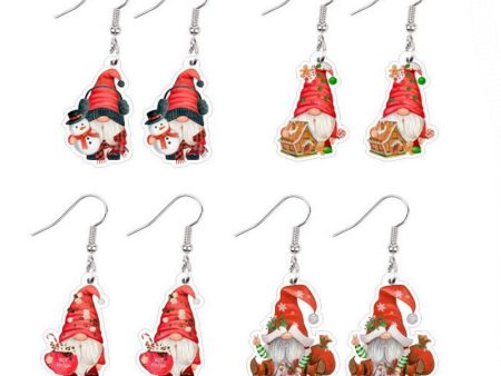 Wholesale Cartoon Resin Santa Claus Candy House Earrings For Sale