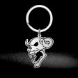 Wholesale Halloween Stainless Steel Skull Bull Head Keychain Discount