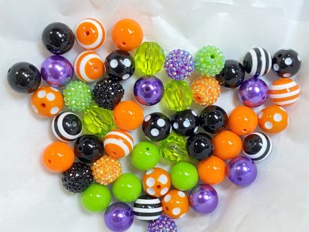 Wholesale 50 Pcs Halloween Color Acrylic Beads Online Hot Sale