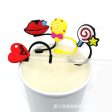 Wholesale 10PCS BOO Creative Logo Silicone Straw Tube Cap Straw Decoration Online