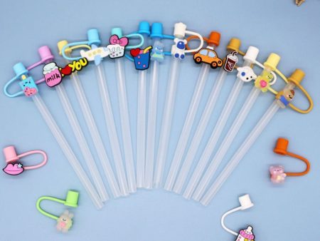 Wholesale 10pcs Silicone Cartoon Tube Straw Hat Discount