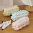 Wholesale Color Block Striped Large Capacity Pencil Case For Cheap