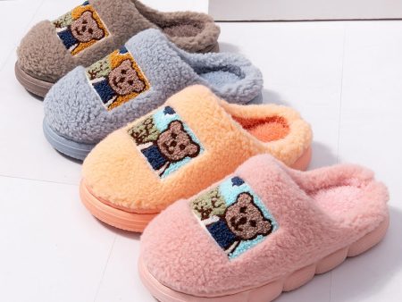 Wholesale Children s Thick Plush Winter Warm Cotton Slippers Cheap