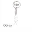 Wholesale Titanium Steel Cut Smooth Akimbo Figurine Keychain Hot on Sale