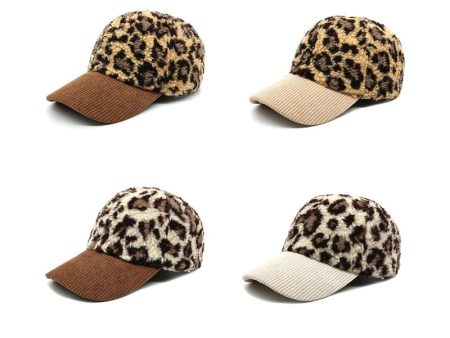 Wholesale Autumn and Winter Retro Color Matching Leopard Print Cold Warm Polyester Baseball Cap Fashion