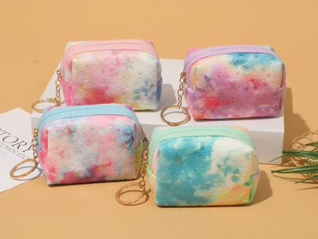 Wholesale Tie Dye Star Mini Cute Coin Purse Wallet Keychain For Cheap