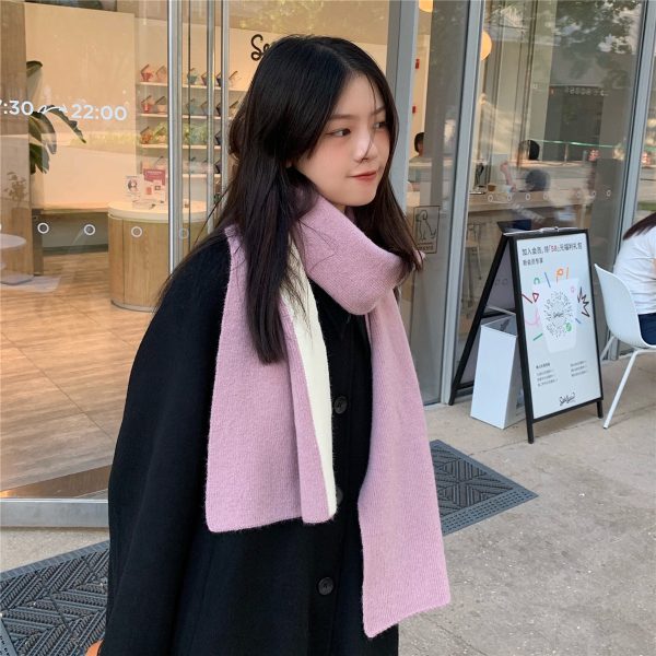 Wholesale Autumn and Winter Long Knitted Acrylic Scarf For Sale