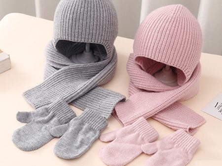 Wholesale Winter Baby Warm Hat Gloves Scarf Set For Discount