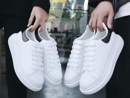 Wholesale 2023 Autumn New PU Inner Height Increasing White Shoes Sale