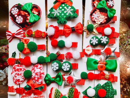 Wholesale Children s Christmas Fabric Hair Clips Online now