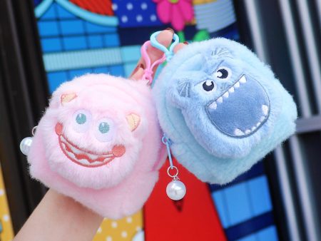 Wholesale Three-dimensional Backpack Type Coin Purse Plush Little Monster Keychain Online Sale